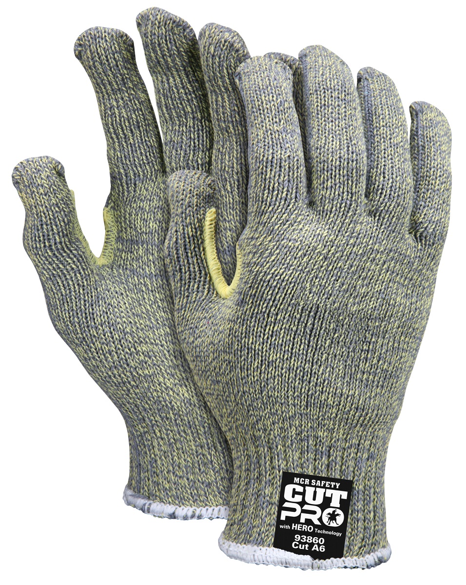 Airgas - MEG93847XL - MCR Safety X-Large Cut Pro Hero™ 13 Gauge DuPont™  Kevlar®, Spandex, And Stainless Steel Cut Resistant Gloves With PVC Coated  Palm