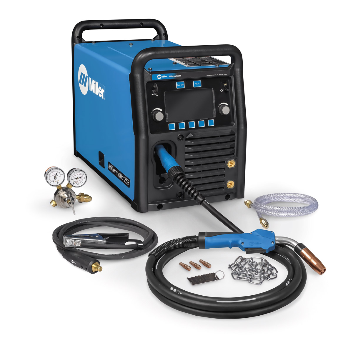 Airgas - MIL951834 - Miller® AlumaFeed® 350 Mpa 1 or 3 Phase MIG Welder  With 208 - 575 Input Voltage, 425 Amp Max Output, XR-AlumaFeed® SuitCase  Push-Pull Wire Feeder And Gun, And Accessory Package