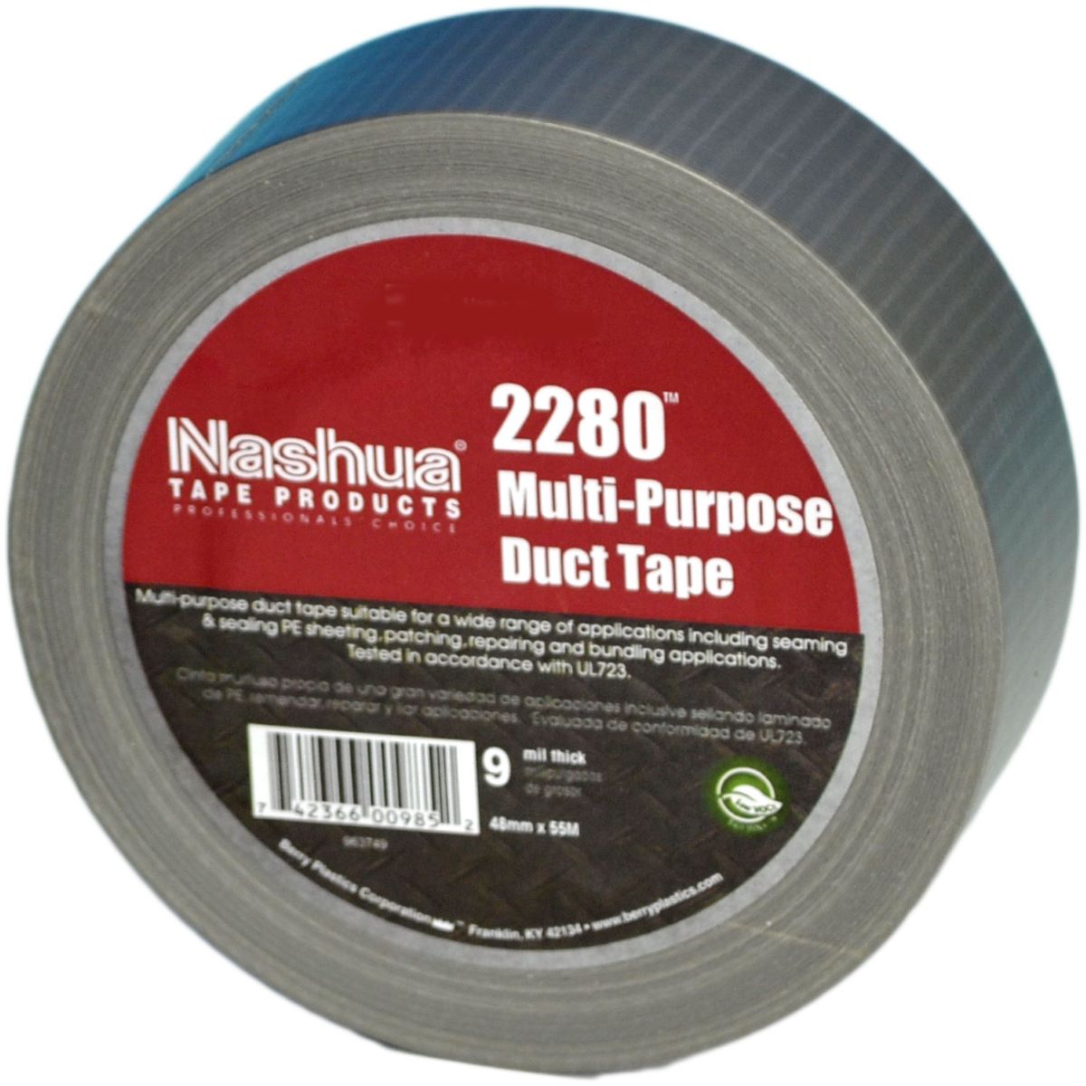 Airgas - N01683520 - Nashua® 48 mm X 55 m Silver Series 307 7 mil  Polyethylene Coated Cloth Utility Grade Duct Tape