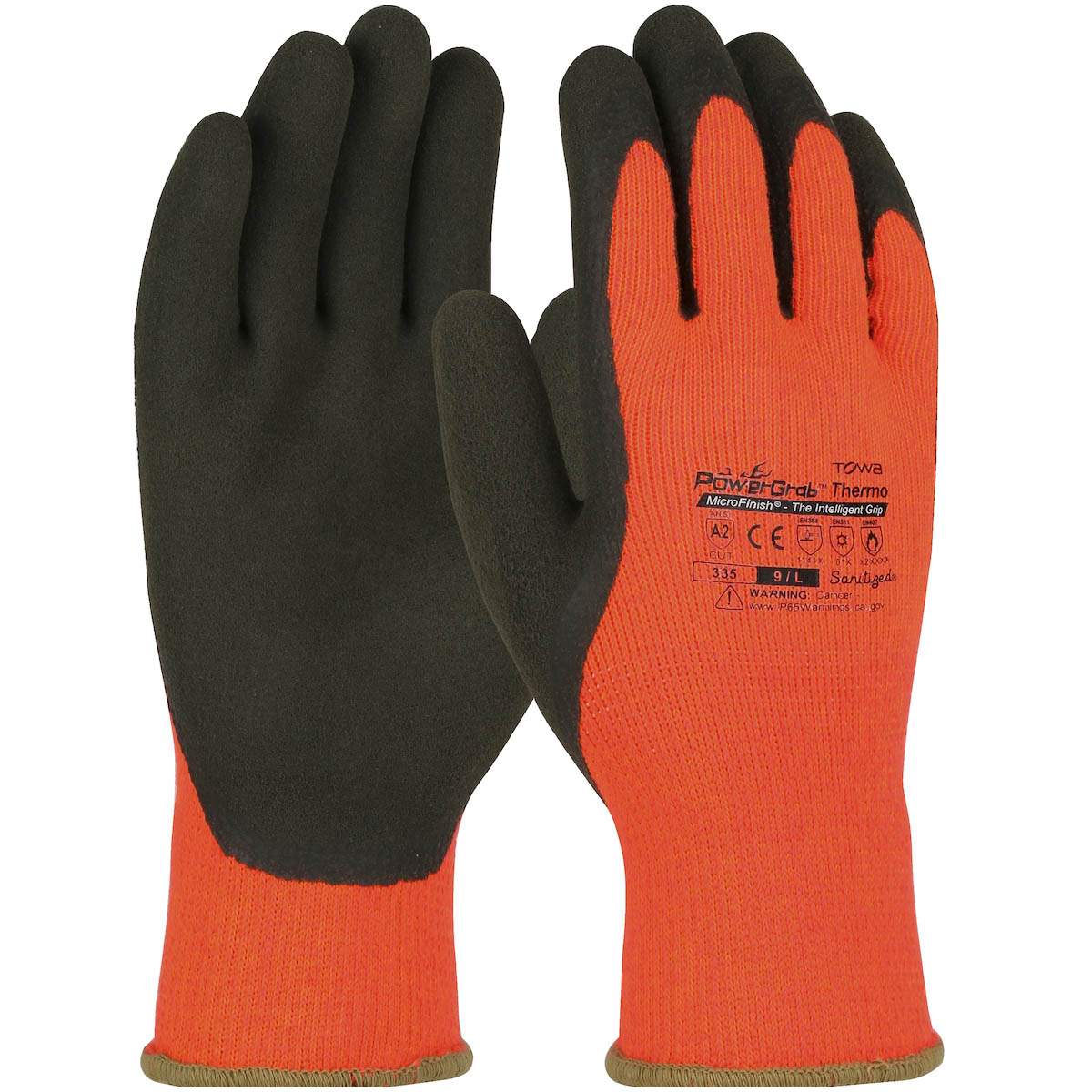 PIP 80-8800 Work Gloves 80-8800, M, Size Medium, Leather, Gray, White
