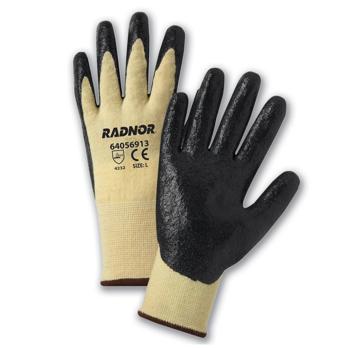 Radnor 64056929 X-Large Gray 13 Gauge High Denisity Polyurethane Cut Resistant Gloves with Seamless Knit Wrist, Polyurethane Palm Coating and HPPE
