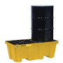Justrite® 46" X 25" X 18" EcoPolyBlend™ Yellow Polyethylene Spill Control Pallet