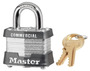 Master Lock® 1 9/16" W Laminated Steel Padlock With 9/32" X 5/8" X 3/4" Shackle And Key Number Ink Stamped On Bottom Of Lock (Keyed Alike)