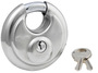Master Lock® Silver Stainless Steel Shrouded Round Padlock With 3/8" X 5/8" X 3/4" Shackle And (1) Key (Keyed Differently)