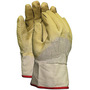 MCR Safety Size Large Tufftex Yellow Latex Palm and Fingers Coated Work Gloves With Yellow Cotton And Polyester Liner And Duck Safety Cuff