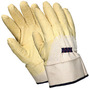 MCR Safety® Large TuffTex® Yellow Latex Work Gloves With Yellow Jersey Liner And Safety Cuff