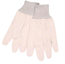Memphis Glove Natural Large 8 Ounce Canvas/Cotton General Purpose Gloves With Knit Wrist Cuff