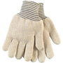 MCR Safety Hotline Large White 28 Ounce Terry Cloth Heat Resistant Gloves With Black Stripe Wrist Cuff And Straight Thumb