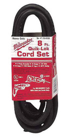 Milwaukee® 8' X 18/3 AWG Quik-lok™ Cord (For Use With Electric Drill/Driver, Hammer Drill And Rotary Hammer)