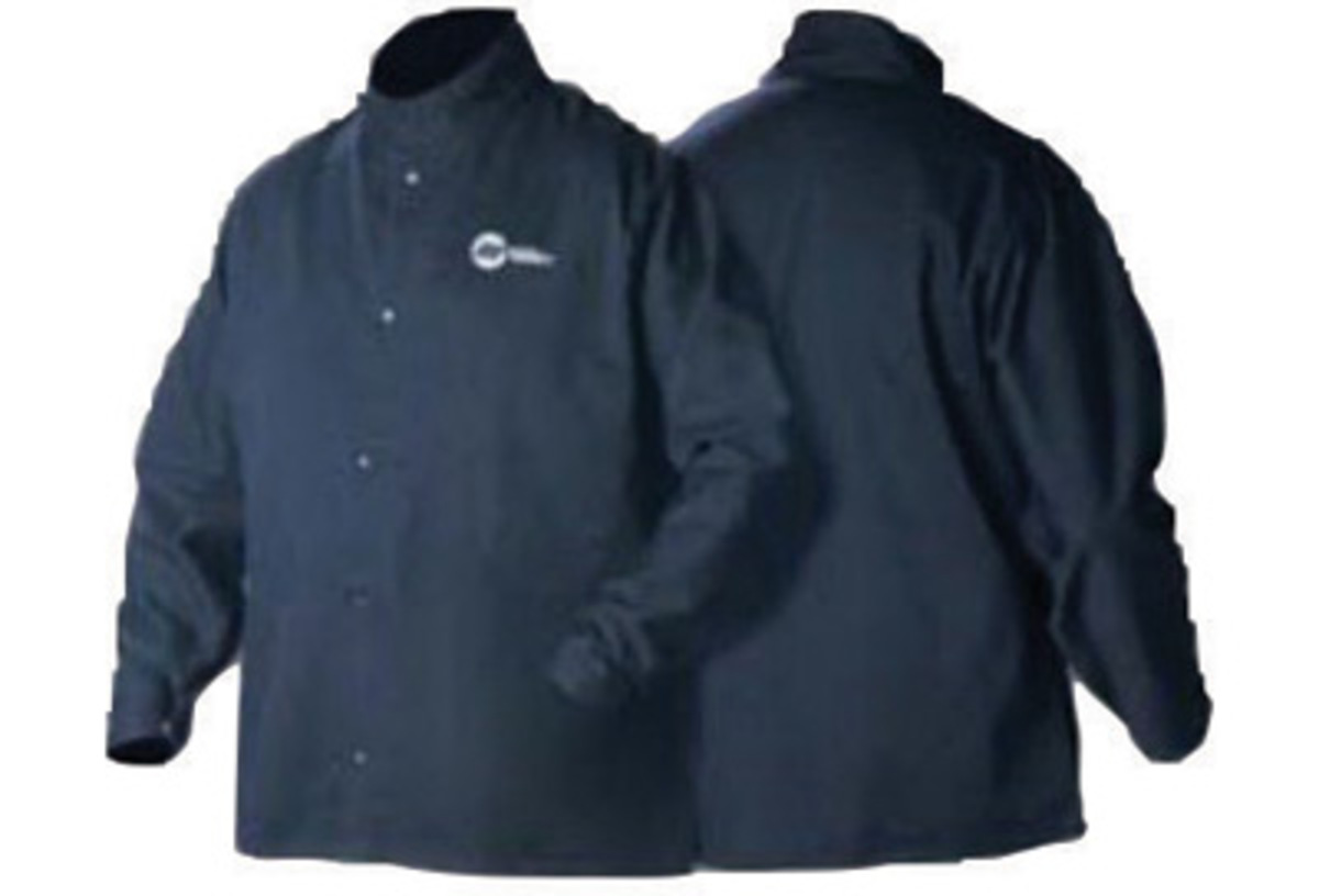 Airgas - MIL244751 - Miller® Large Blue Cotton Flame Resistant Jacket With  Snap Button Closure