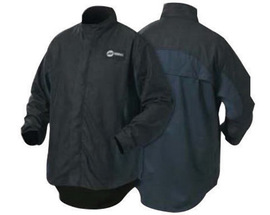 Miller® Small Blue Cotton/WeldX™ Flame Resistant Jacket With Velcro® Flap Zipper Closure