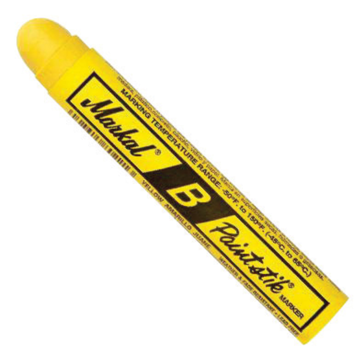Markal Nissen® Solid Barrel Metal Marker, Liquid, Yellow