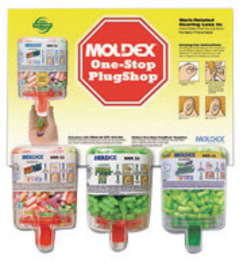 Moldex® One-Stop PlugShop™ Tapered Foam/Polyurethane Dispenser (NRR 33)