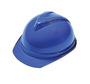 MSA Blue V-Gard® Polyethylene Cap Style Hard Hat With Ratchet/6 Point Ratchet Suspension