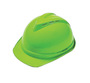 MSA Green V-Gard® Polyethylene Cap Style Hard Hat With Ratchet/6 Point Ratchet Suspension