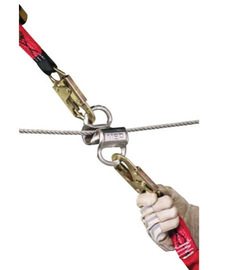 MSA 30' Gravity® Dyna-Line® Two-Worker Temporary Horizontal Poly Rope Lifeline With Anchor Strap, Shock Absorber And Bypass Shuttles