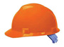MSA Orange V-Gard® Polyethylene Cap Style Hard Hat With Pinlock/4 Point Pinlock Suspension