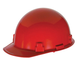 MSA Red Thermalgard® Nylon Cap Style Hard Hat With Ratchet/4 Point Ratchet Suspension