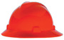 MSA Orange V-Gard® Polyethylene Full Brim Hard Hat With Pinlock/4 Point Pinlock Suspension