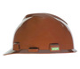 MSA Brown V-Gard® Polyethylene Cap Style Hard Hat With Ratchet/4 Point Ratchet Suspension