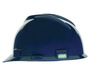 MSA Blue V-Gard® Polyethylene Cap Style Hard Hat With Ratchet/4 Point Ratchet Suspension