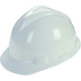 MSA White Super V Polyethylene Cap Style Hard Hat With Ratchet/4 Point Ratchet Suspension