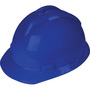 MSA Blue Super V Polyethylene Cap Style Hard Hat With Ratchet/4 Point Ratchet Suspension