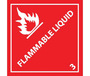 AccuformNMC™ 4" X 4" Red/White Pressure Sensitive/Adhesive Backed Vinyl (500 Per Roll) "FLAMMABLE LIQUID 3"