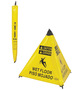 NMC™ 31" X 25" Yellow Plastic Floor Safety Sign "WET FLOOR"
