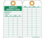 AccuformNMC™ 6" X 3" Green/White Unrippable Vinyl (25 Per Pack) "SAFETY INSPECTION EQUIPMENT ID ___"