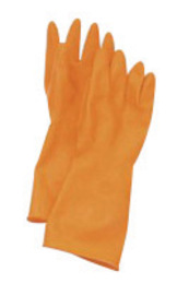 Honeywell Size 10 Orange AK Cleanroom 20 mil Latex And Rubber Chemical Resistant Gloves