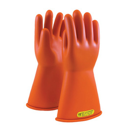 PIP® Size 10 Orange NOVAX Natural Rubber Class 2 Low Voltage Electrical Insulating Linesmen Gloves With Straight Cuff