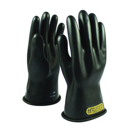 Protective Industrial Products Size 9 Black NOVAX Natural Rubber Class 00 Low Voltage Electrical Insulating Linesmen Gloves With Straight Cuff