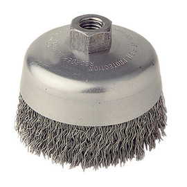 RADNOR™ 6" X 5/8" - 11" Carbon Steel Crimped Wire Cup Brush