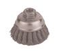RADNOR™ 4" X 5/8" - 11 Carbon Steel Knot Wire Cup Brush