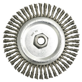 RADNOR™ 6" X 5/8" - 11" Carbon Steel Twist Knot Wire Wheel Brush