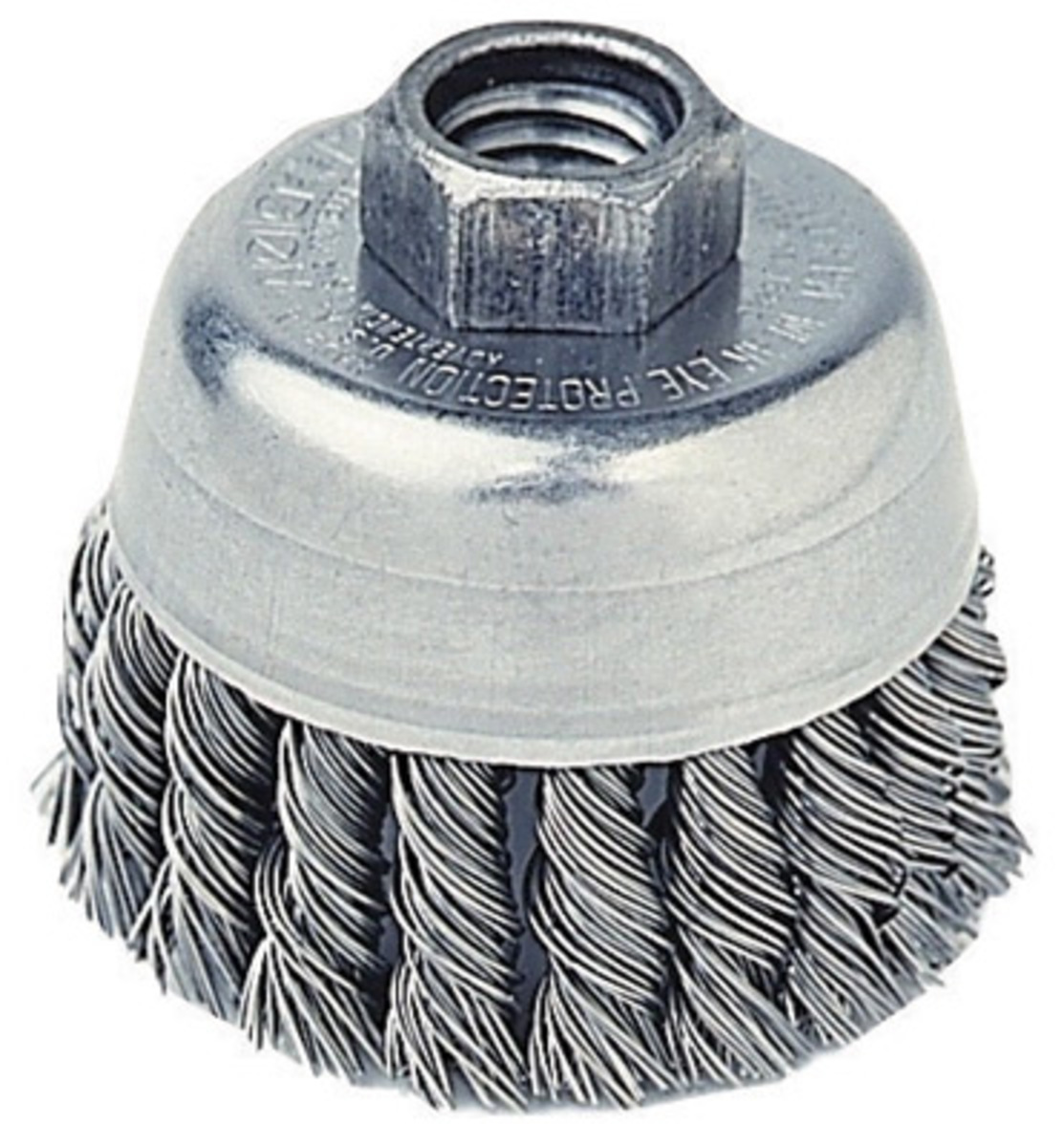 Knotted 4″ x 5/8″-11 Stainless Steel Wire Knot Cup Brush for Angle Grinders 