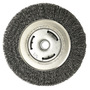 RADNOR™ 6" X 5/8" - 1/2" Carbon Steel Crimped Wire Wheel Brush