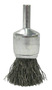 RADNOR™ 3/4" X 1/4" Stainless Steel Crimped Wire Mounted End Brush