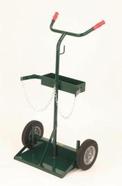 RADNOR® 2 Cylinder Cart With Solid Rubber Wheels And Dual Handle