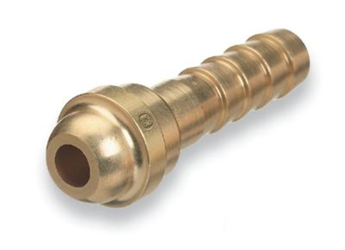 A-316-RH-OXY Mini Torch Fittings #9 A-size RH Oxy nut & #19 3/16 hose nipple 