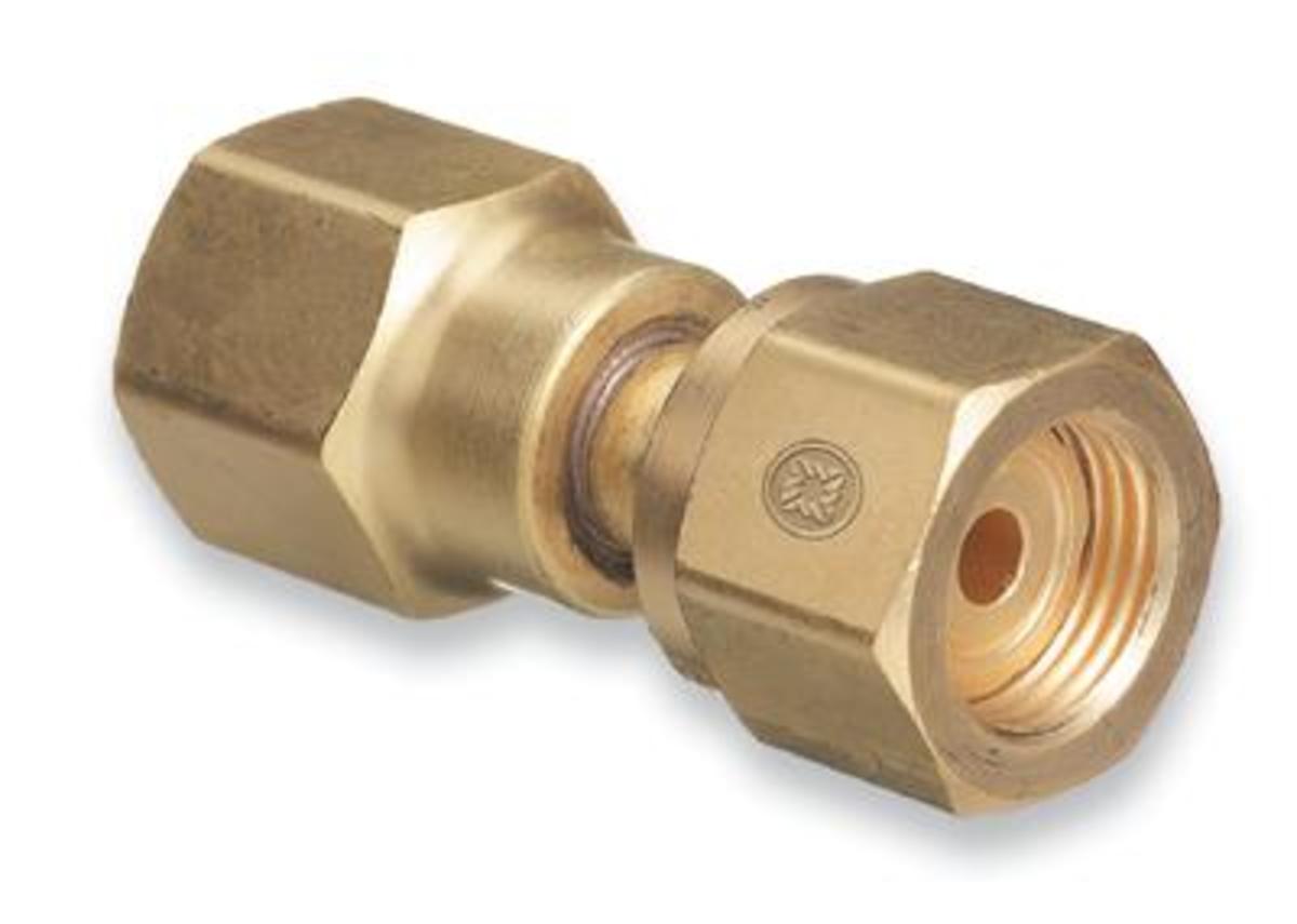 Radnor CGA-580 X CGA-320 Brass ArgonHeliumNitrogenCarbon Dioxide Cylinder Adapter