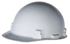 RADNOR™ White SmoothDome™ Polyethylene Cap Style Hard Hat With 1-Touch® Suspension