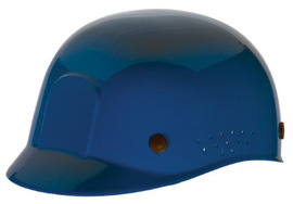 RADNOR™ Blue Polyethylene Cap Style Bump Cap With Pin Lock Suspension