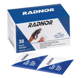 RADNOR™ Blue/White 8" X 11" Paper Pre-Moistened Lens Cleaning Wipes (30 Per Dispenser Box)