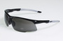 RADNOR™ QuartzSight™ Black Safety Glasses With Gray Polycarbonate Anti-Scratch Lens