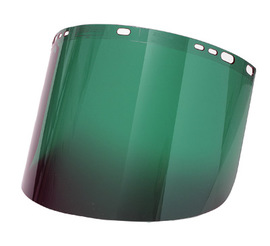 RADNOR™ 9" X 15 1/2" X .060" Green Shade 3 Polycarbonate Faceshield