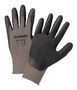 RADNOR® Large 13 Gauge Black Nitrile Palm And Finger Coated Work Gloves With Gray Nylon Liner And Knit Wrist