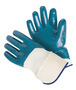 RADNOR™ Large Blue Nitrile Three-Quarter Coated Work Gloves With Natural Jersey Liner And Safety Cuff