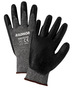 RADNOR® Large 15 Gauge Black Nitrile Palm And Finger Coated Work Gloves With Gray Nylon Liner And Knit Wrist